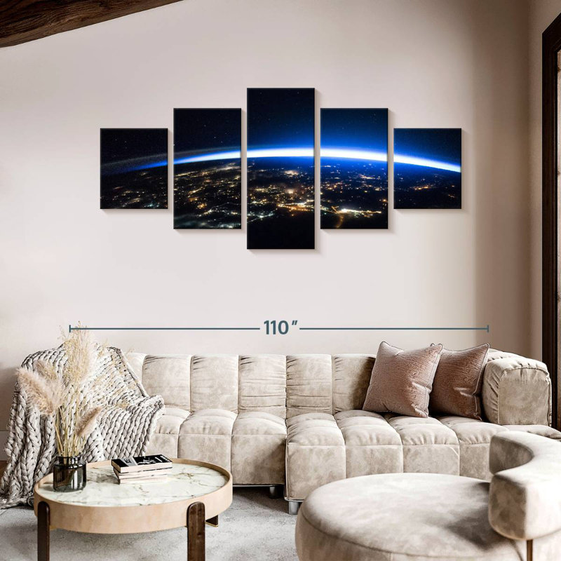 'Earth Night Glory, 42" H x 92" W