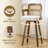 Upholstered Cane Back Counter & Bar Stool With Armrest-2118081897-2118081890