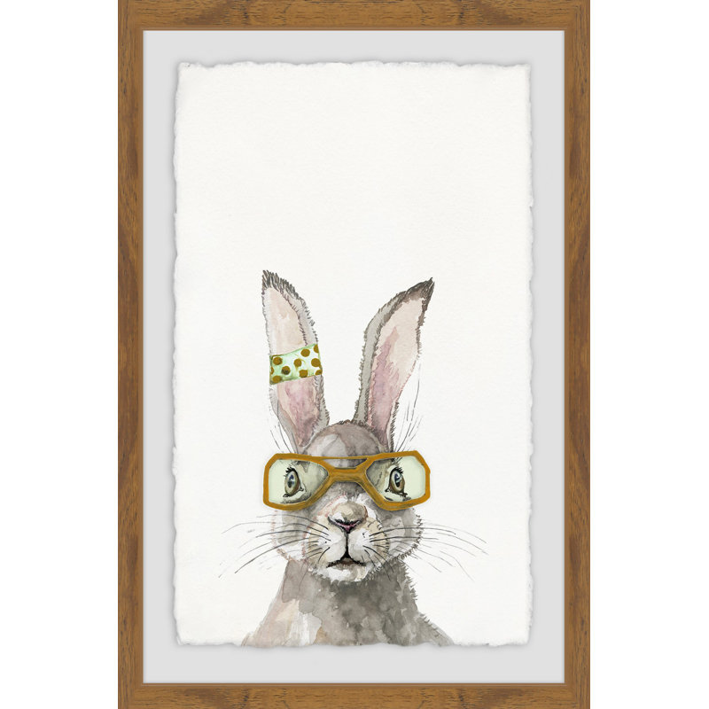«Smart Hare», reproduction d'art encadrée sur papier, H 36 po x l 24 po x P 1,5 po