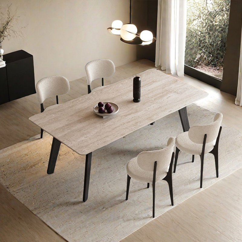 Ensembles de table de salle à manger de style français, rétro, moderne et simple, H 29,53 po x L 70,87 po x l 35,43 po