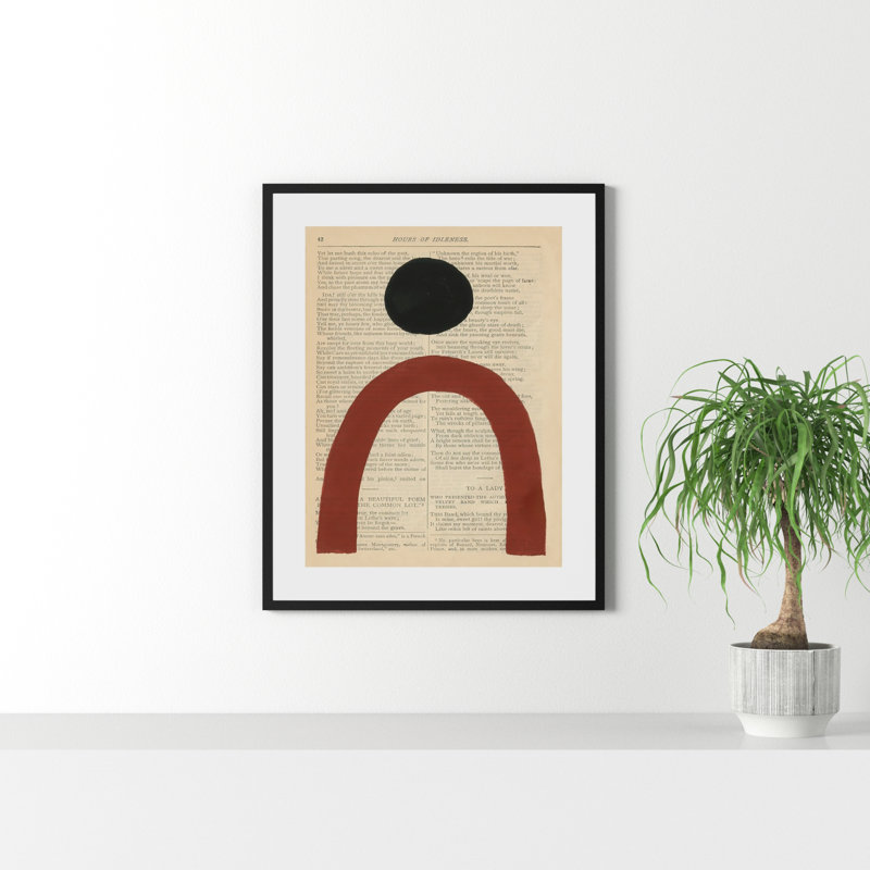 Modern Prose VI by W. Stramel, 35.38" H x 28.38" W x 0.88" D, Black Framed Paper