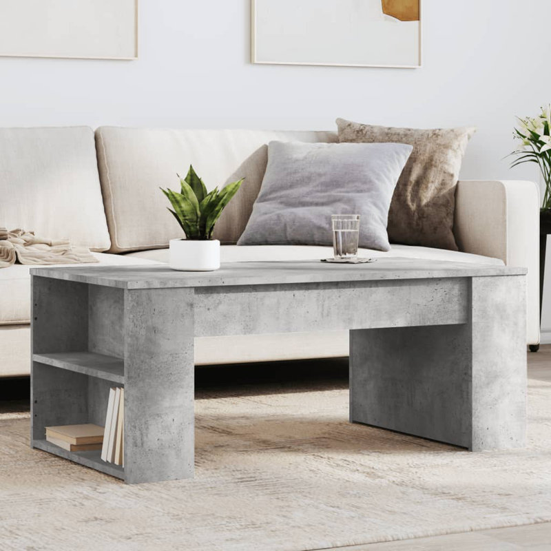 Anojan Coffee Table with Storage, Concrete Grey