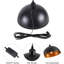 Ensemble de 2 luminaires suspendus industriels noirs enfichables