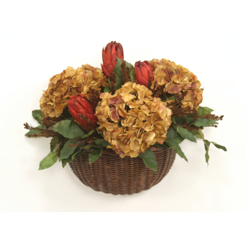 Hydrangea Arrangement in Basket