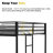 Black Full Over Metal Bunk Bed For Young Adults, Low Profile Design, Space - Saving, Easy Ascent, Guardrails Protection In Metal, Ideal Bedroom Decor, Climbing , Length Guardrails, Strong Framework