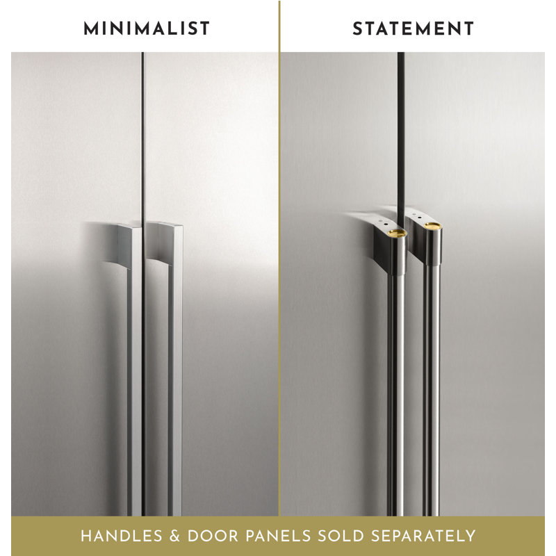 Monogram  Premium Column Pair: 30" W Freezer Column + 36" W Refrigerator Column, Panel Ready, No, Minimalist, Stainless Steel