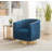 Tetrault Velvet Swivel Barrel Chair-1122421196