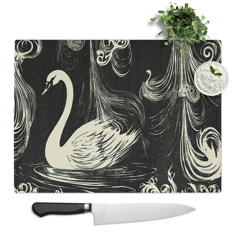 Swan Vol.3  Glass Chopping Board
