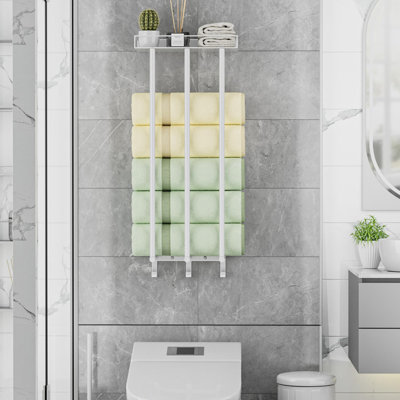 Rangement mural pour rouleau de serviettes avec support en métal