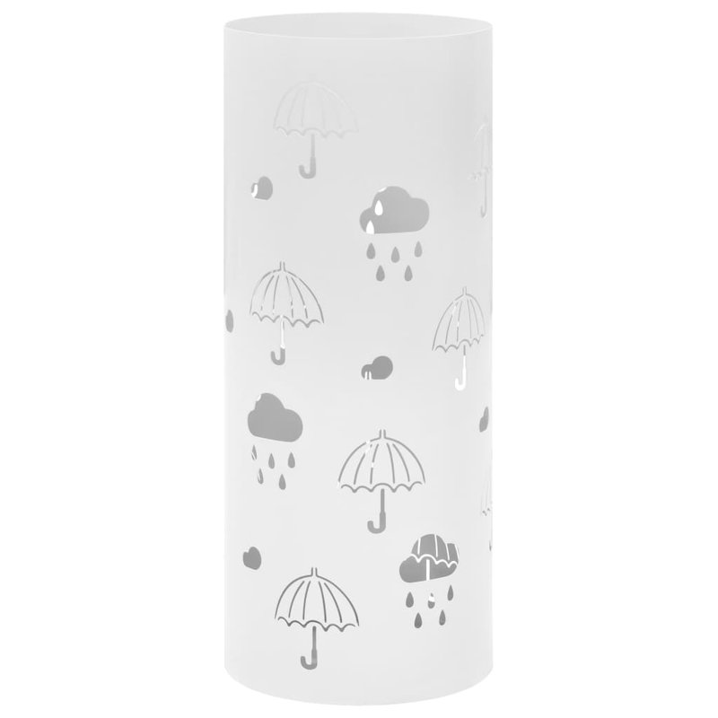 Damian Metal Freestanding Umbrella Stand, White