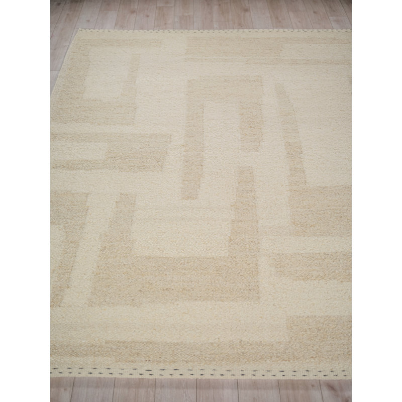Sunstone flatweave Wool Ivory/Cream Area Rug, 14'X18'