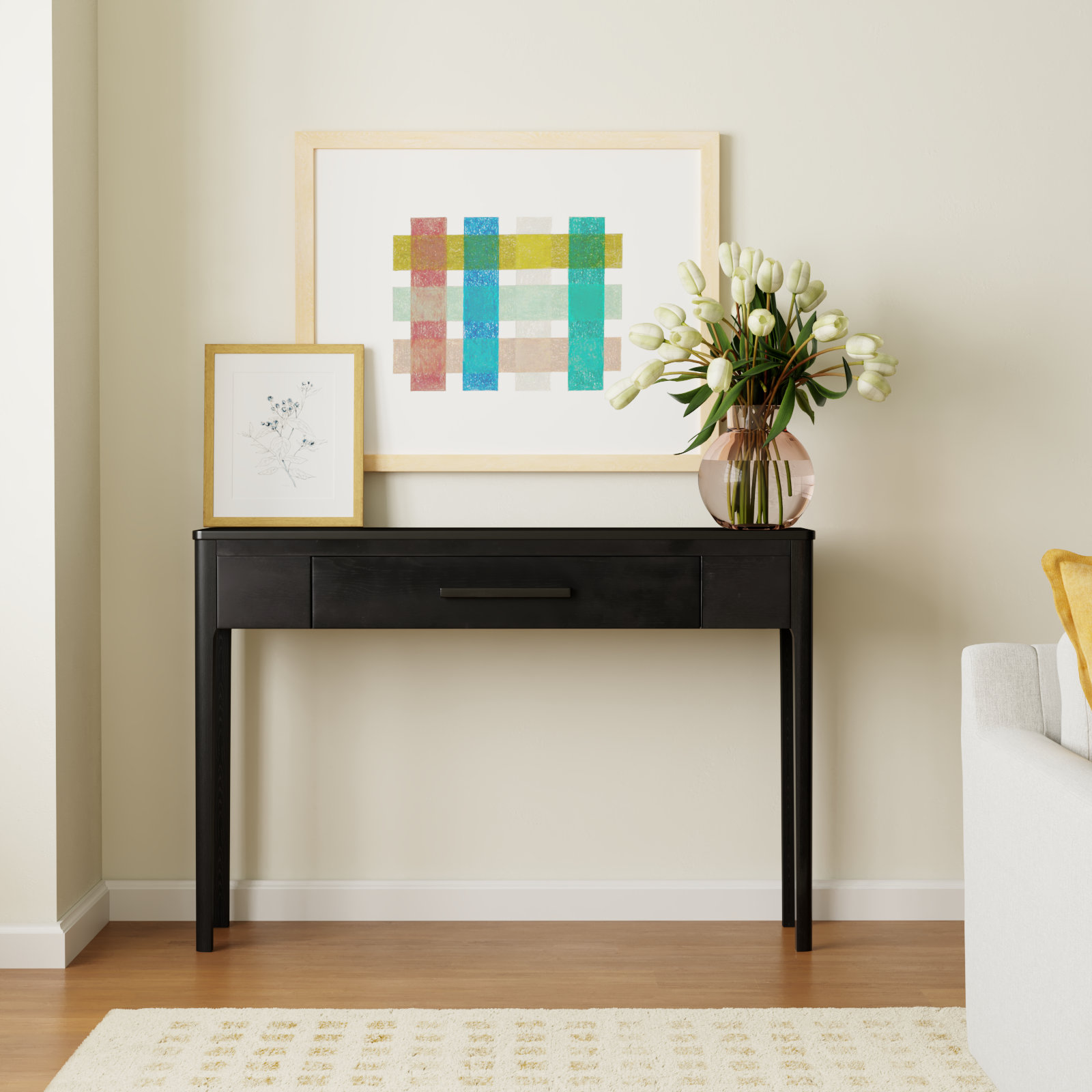 Godina 48'' Console Table, Black