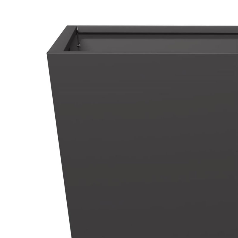 Chaely Metal Planter, Black, 15.75" H x 15.75" W x 15.75" D, 1