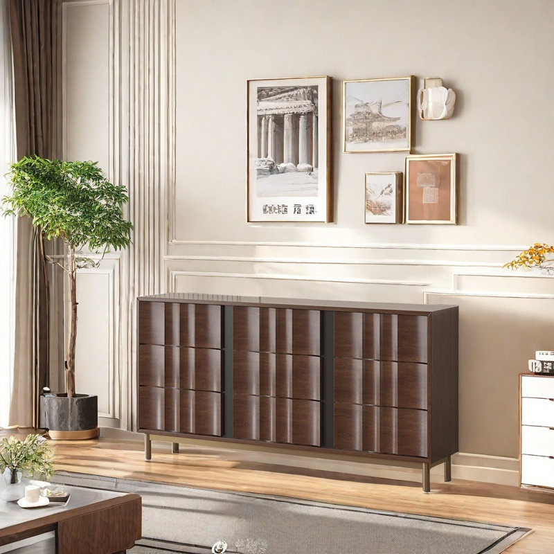 Italian Style Retro Durable Accent Cabinet