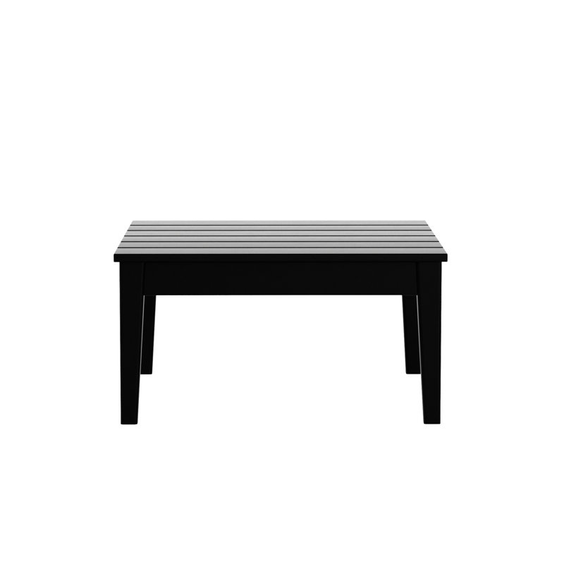 Joubert Outdoor Square HDPE Coffee Table, Black