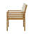 Okemo Acacia 2-Seat Outdoor Bench With Cream Cushions