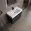 Meuble-lavabo autoportant avec lavabo en résine