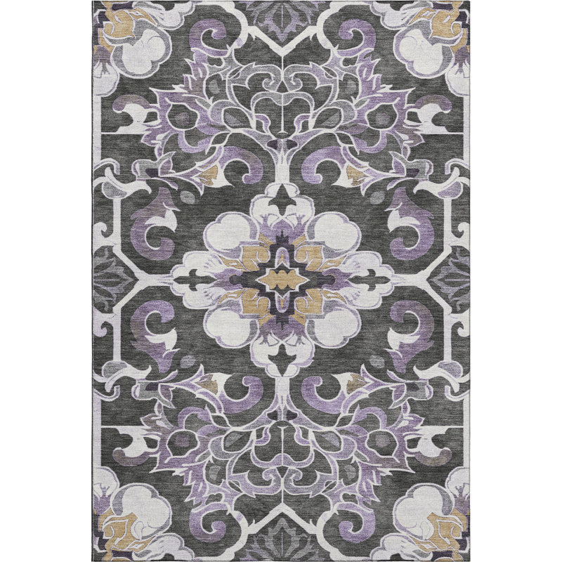 Premium Machine Washable Ralston AMF1947 Global Rug, Rectangle 9' x 12'
