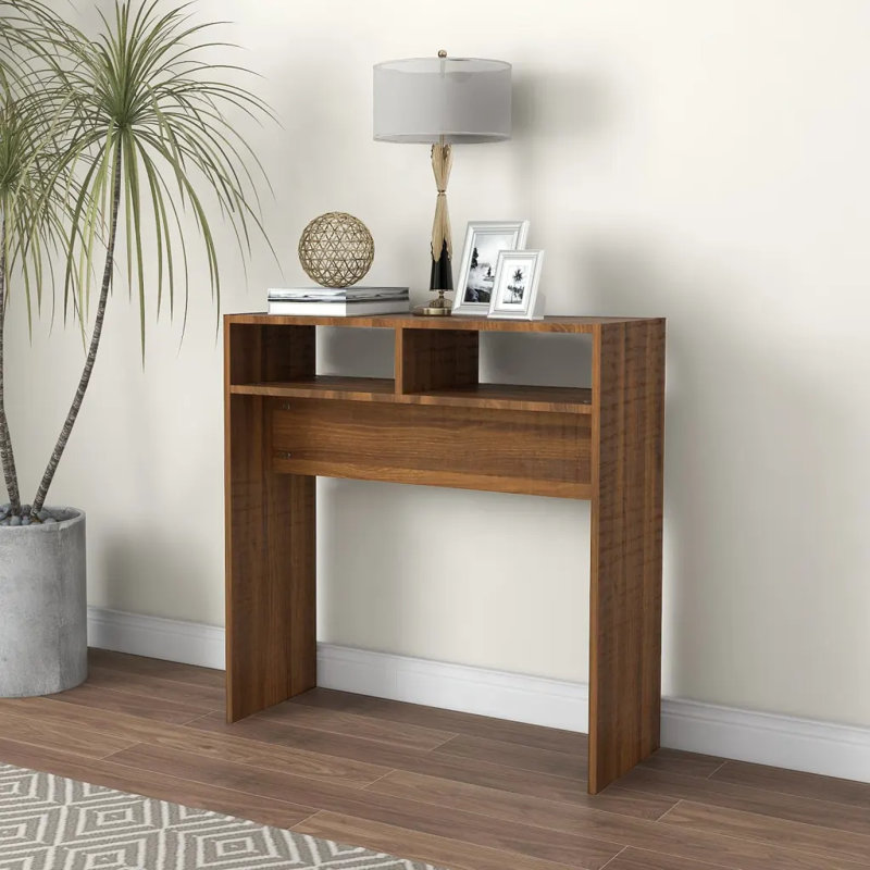 Goar Console Table Engineered Wood Accent Couch End Side Table, Grey Sonoma, 78 cm