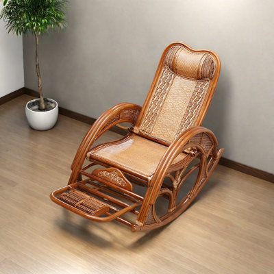 Comfortable rattan rocking chair