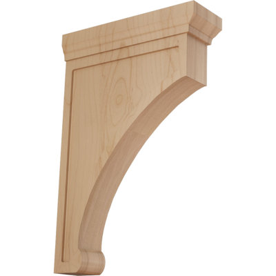 2 1/2"W x 7"D x 10"H Large Gomez Wood Bracket, Alder