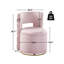 Fauteuil d'appoint pivotant en velours l 20,67 po x P 22,83 po x H 30,12 po Aurelia