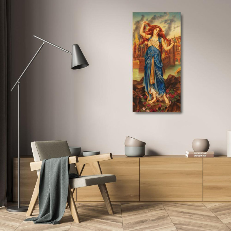 "Cassandra" par Evelyn De Morgan - Toile tendue avec châssis, H 24 po x l 17 po