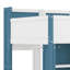 Lit mezzanine double avec tablettes de rangement, portemanteaux, bureau-68308419