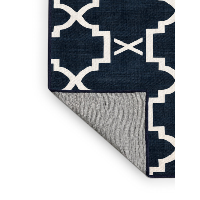 Tapis gris en treillis lavable à la machine, Rectangle de 5 pi x 8 pi