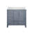 Dark Grey Bath Vanity 36 In. W X 22 In. D, Right Offset And Cultured Marble Top-117978758