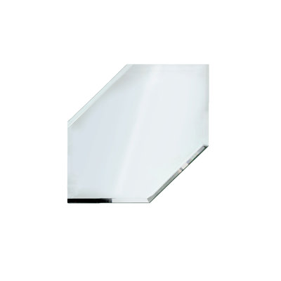 FHC BVM2E4 4" Emerald Corner 4 Sides Beveled Clear Mirror Glass