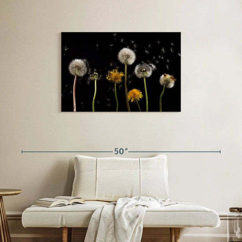 Harnek Dandelion In The Wind, 24" H x 36" W