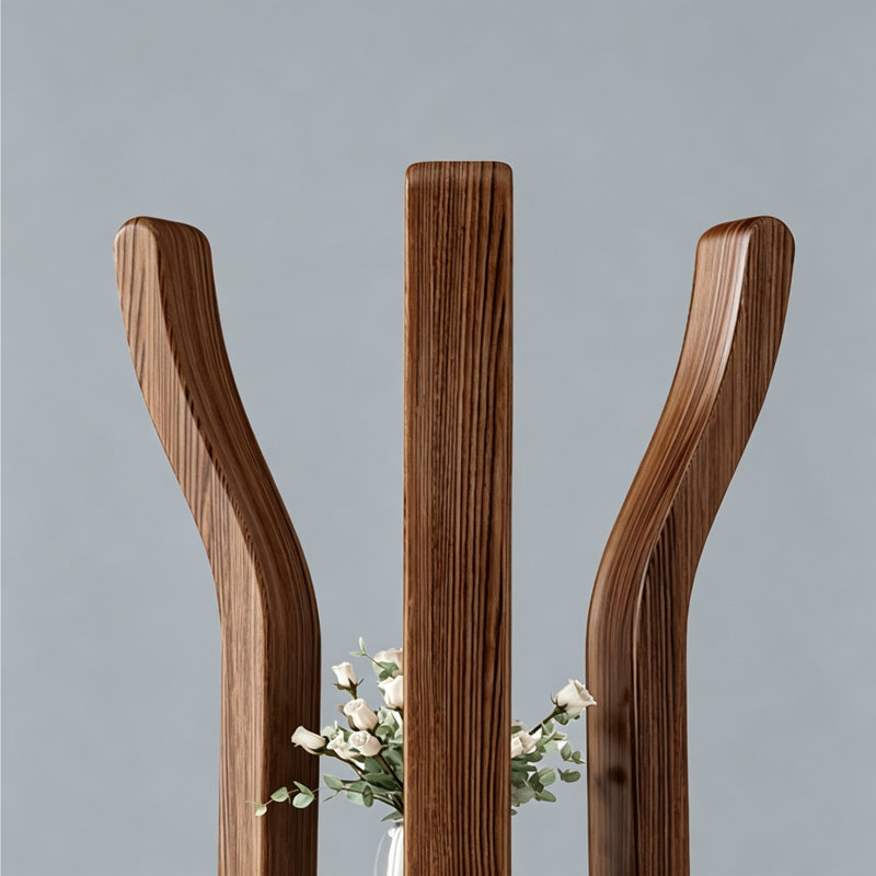 Freestanding Coat Rack With Multi Tier Shelves