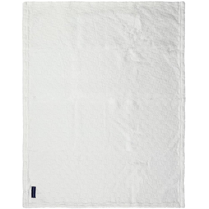 Jeté en coton Coastal, Blanc