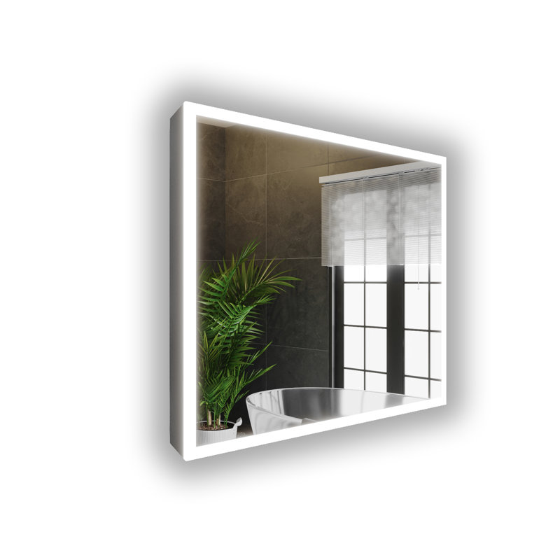 Gabriella Modern LED Bathroom Vanity Mirror, 30" H x 24" W x 2" D