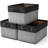 Sorbus Fabric Storage Bins for Shelves 15" Sturdy Collapsible Storage Bins with 2 Handles (6 Pack), Black-108208864