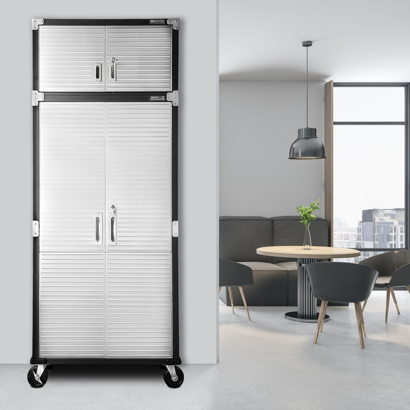 Graphite Lockable Office Cabinet with Adjustable Shelving