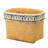Geometric Trimmed Of 2 Rectangular Basket Planters Brown Multi Cement For Indoor Outdoor Use, L:10.4X8.7X7.9 S:7.3X5.5X5.9 Inches, 12.1 Lbs Decor,
