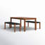 Ensemble de salle à manger rectangulaire pour 4 personnes 35,4 po Boadicea-827336915