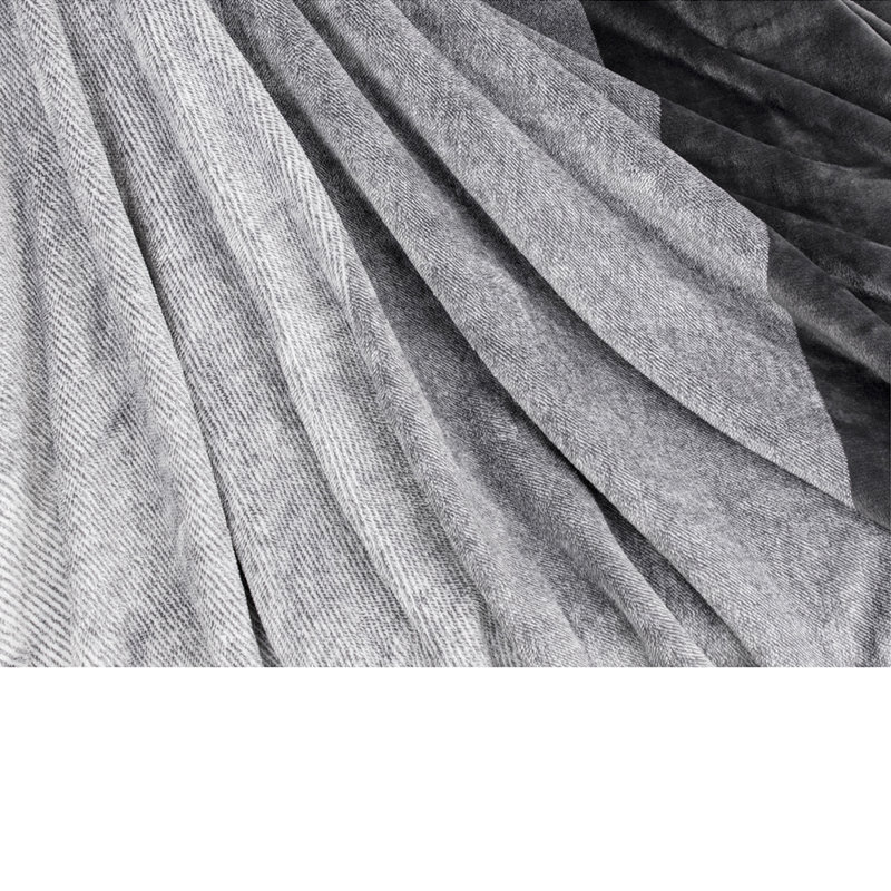 Hand Woven Throw Blanket, 50" x 60", Charcoal