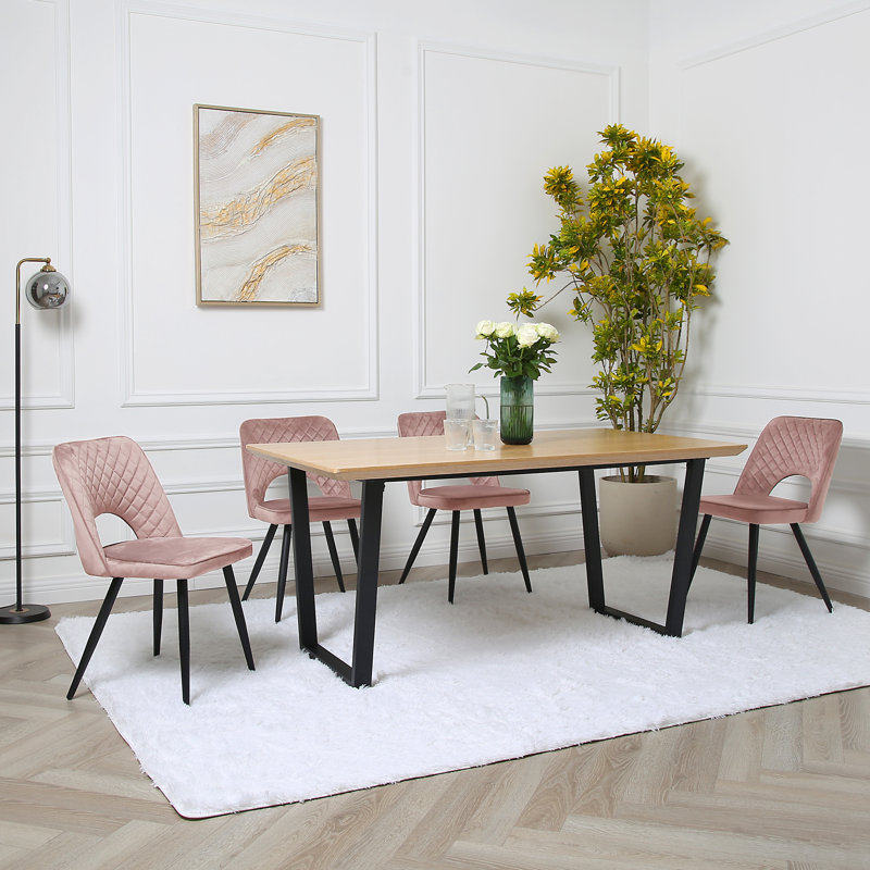 Asfand 4 - Person Dining Set, Pink