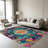 1PC Bohemian Vintage Persian Ornate Floral Medallion area rugs for Living Room, Soft and Comfortable, Suitable for all seasons, easy-to-maintain, machine washable Indoor floor mat, Under Table Farmhouse suitable for dining table, bedroom, entryway,-1871497982