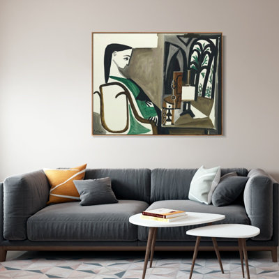 Encadré sur toile, estampe numérique, série Art # 412 par Pablo Picasso, art mural, salon, bureau à domicile, décorations