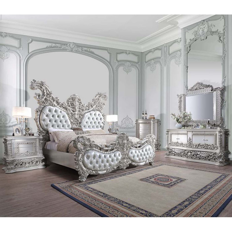 Table de chevet Valkyrie, finition platine antique