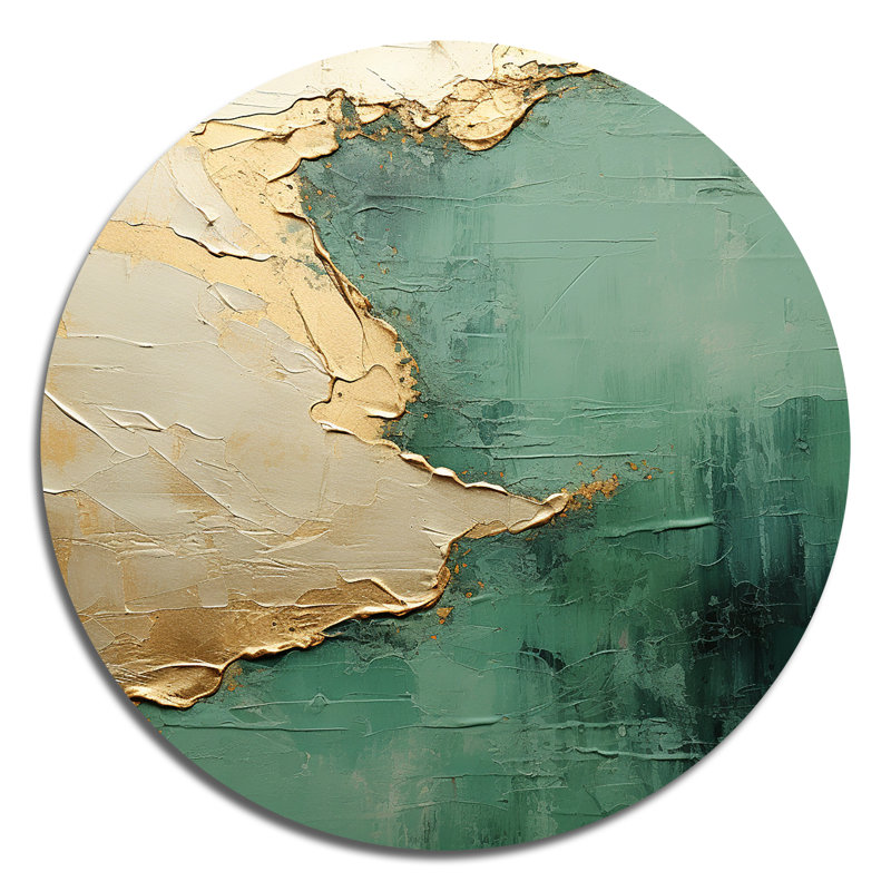 Marsden - Art abstrait rond en métal, H 36 po x l 36 po