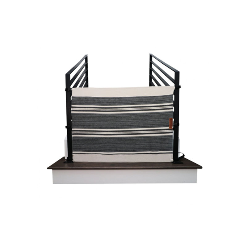 Safety Gate, 32" H x 42" W x 0.15" D, Black