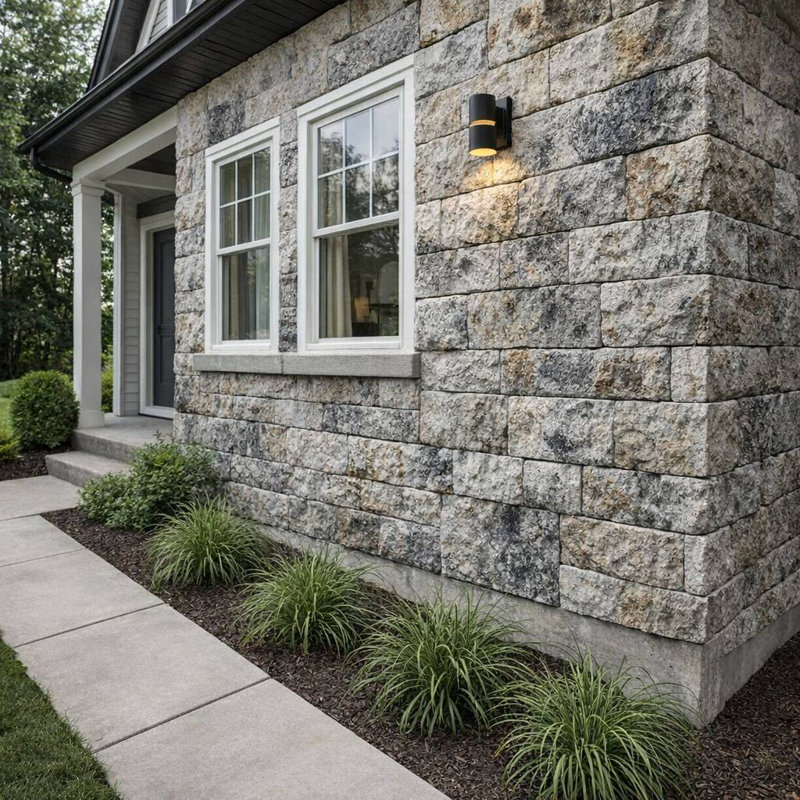 Placage en pierre plate non classé Evolve Stone National True RC (14,25 pieds carrés par boîte), Rivière d'argile