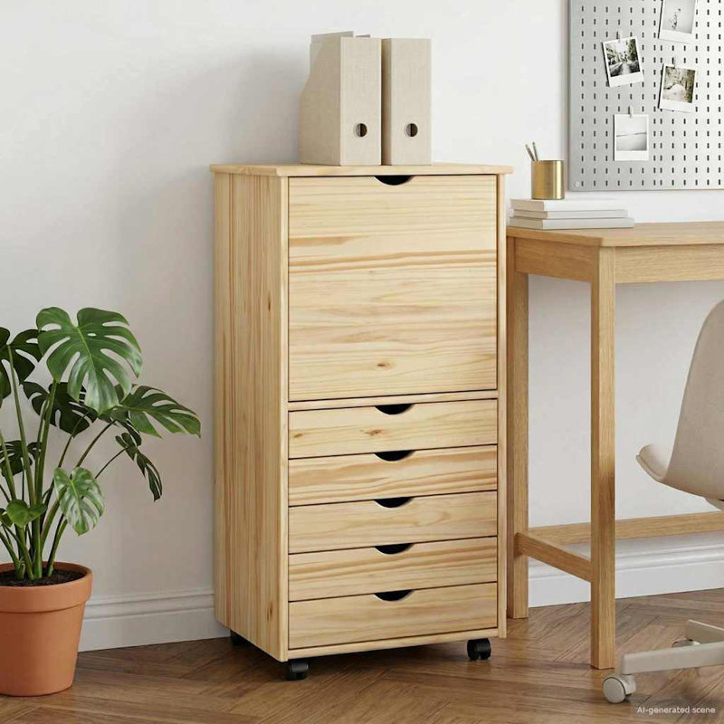 Solid Pine Wood Rectangle Accent Chest