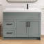 42 in. W x 21.5 in. D x 33.5 in. H Freestanding Bath Vanity Cabinet without Top Bathroom Base in Grey Unassembled-118136067