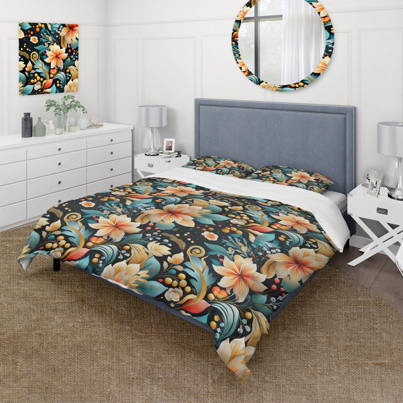 Ensemble de housse de couette Hilke, Housse de couette pour très grand lit et 2 très